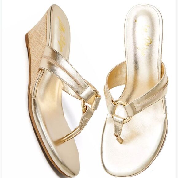 Lilly Pulitzer McKim Wedge Sandal size 9 NWT $148 - Picture 1 of 9